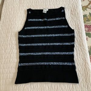 Black embroidered top